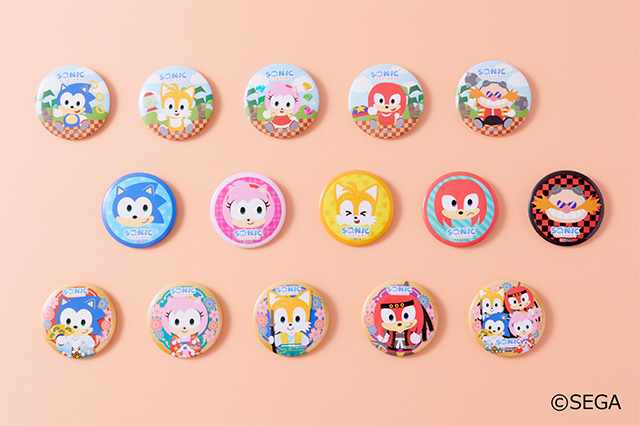 SONIC&FRIENDS オリジナル缶バッジ 各440円 ※ブラインドパッケージで発売