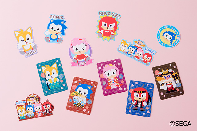 SONIC&FRIENDS オリジナルステッカー 各330円 ※ブラインドパッケージで発売